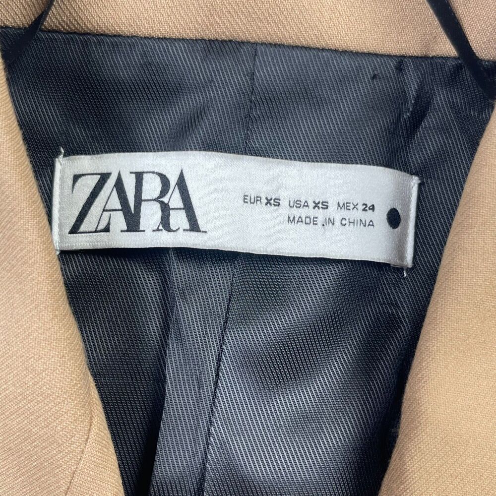 Zara Camel Brown Single-Button Blazer - Picture 9 of 13